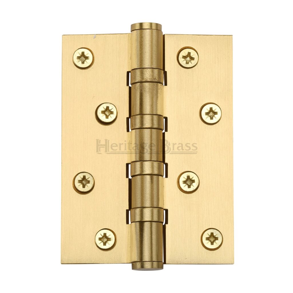 Heritage Brass Door Handle for Euro Profile Plate Maya Design Polished Brass Finish 1