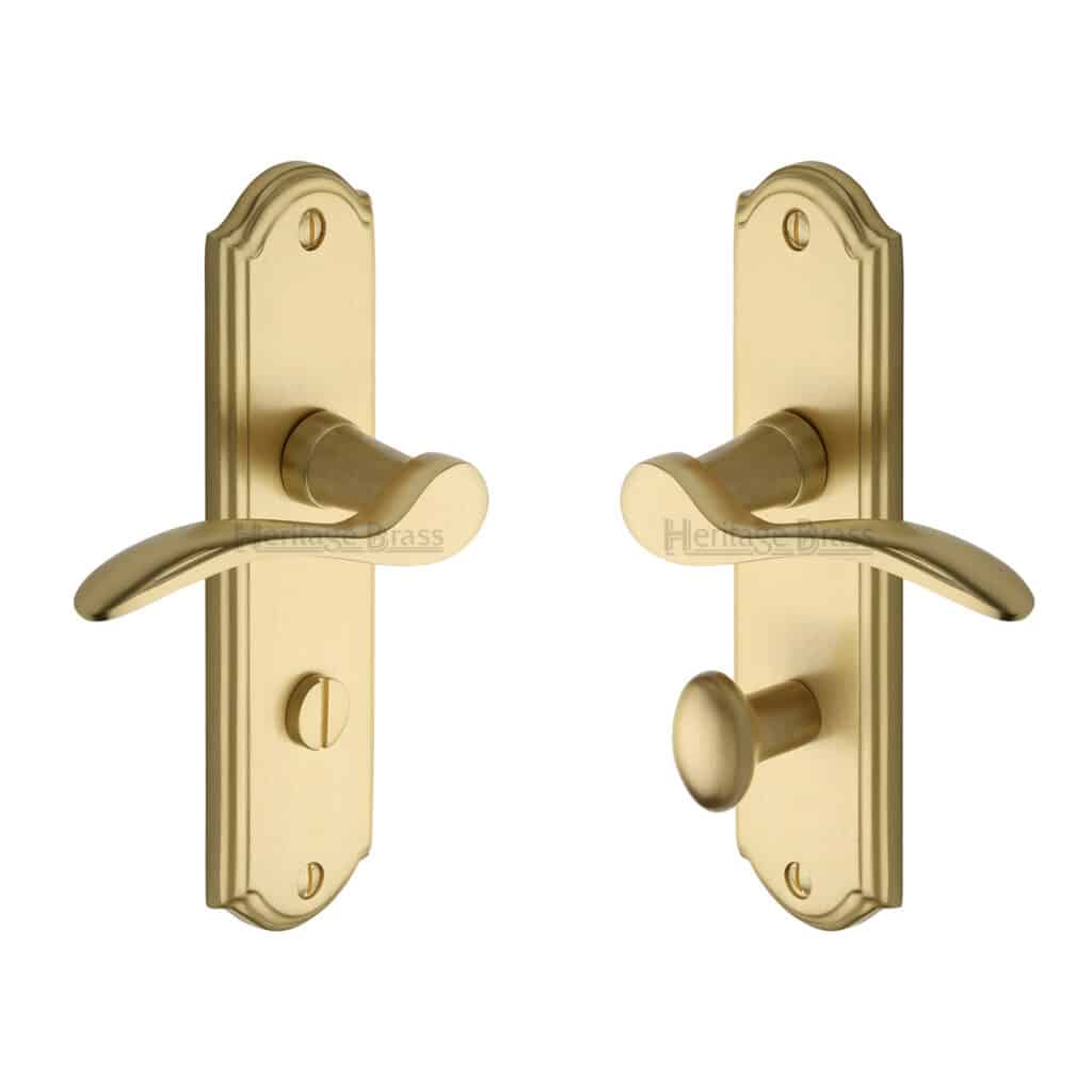 Heritage Brass Door Handle Lever Latch Verona Small Design Antique Brass Finish 1
