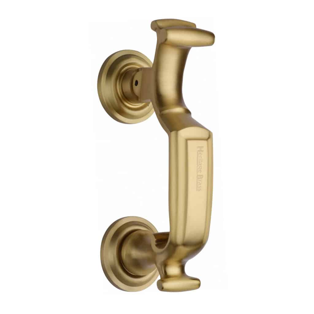 Heritage Brass Door Handle for Euro Profile Plate Verona Design Satin Nickel Finish 1