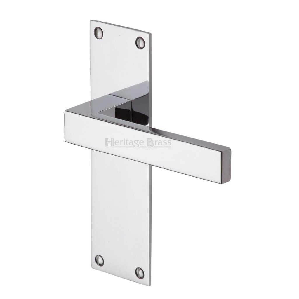 Heritage Brass Cabinet Pull Metro Design with Plate 160mm CTC Polished Nickel Finish 1
