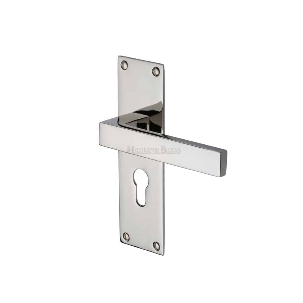 Heritage Brass Cabinet Pull Metro Design with Plate 96mm CTC Satin Brass Finish 1