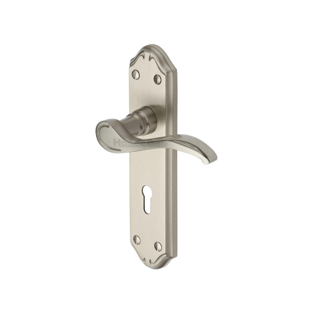 Heritage Brass Cabinet Pull Step Design with Plate 128mm CTC Polished Nickel Finish 1