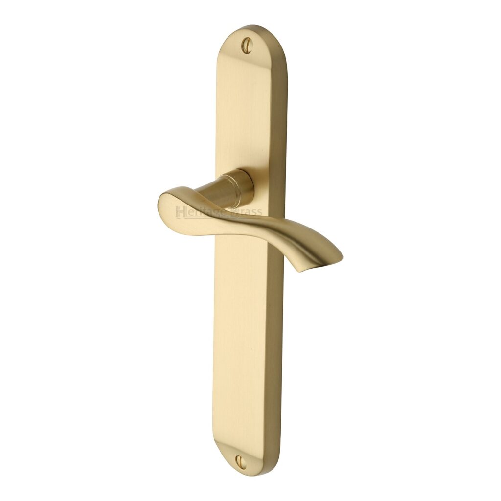 Heritage Brass Cabinet Pull Step Design with Plate 96mm CTC Satin Chrome Finish 1