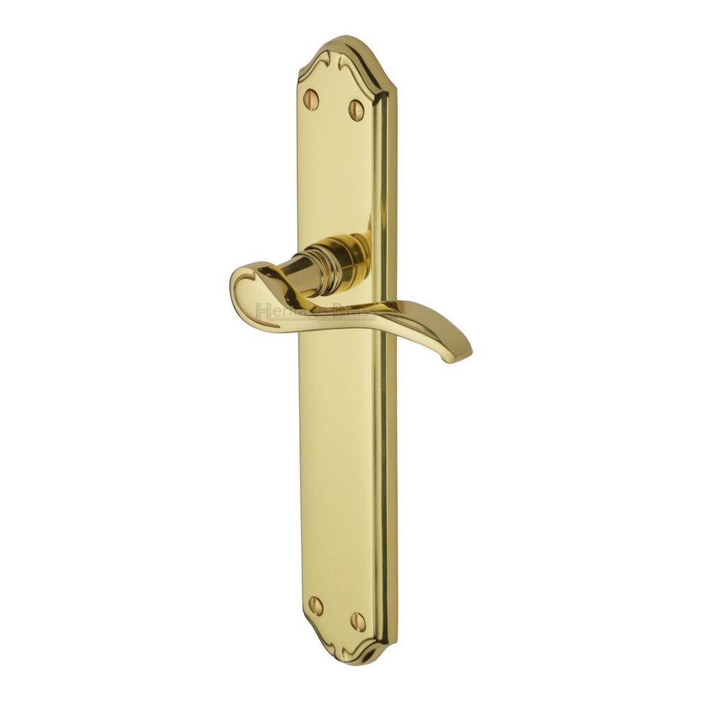 Heritage Brass Cabinet Pull Hexagonal Design with Plate 160mm CTC Polished Brass Finish 1