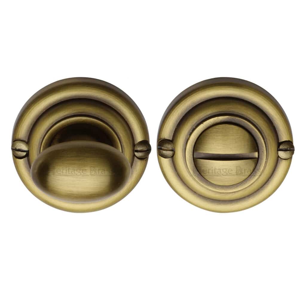 Heritage Brass Cupboard Latch with Oval Turn Antique Brass Finish 1