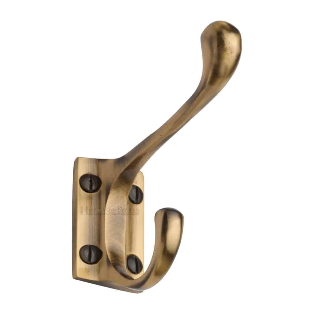 Heritage Brass Door Pull Handle Cranked Design 10" Antique Brass Finish 1