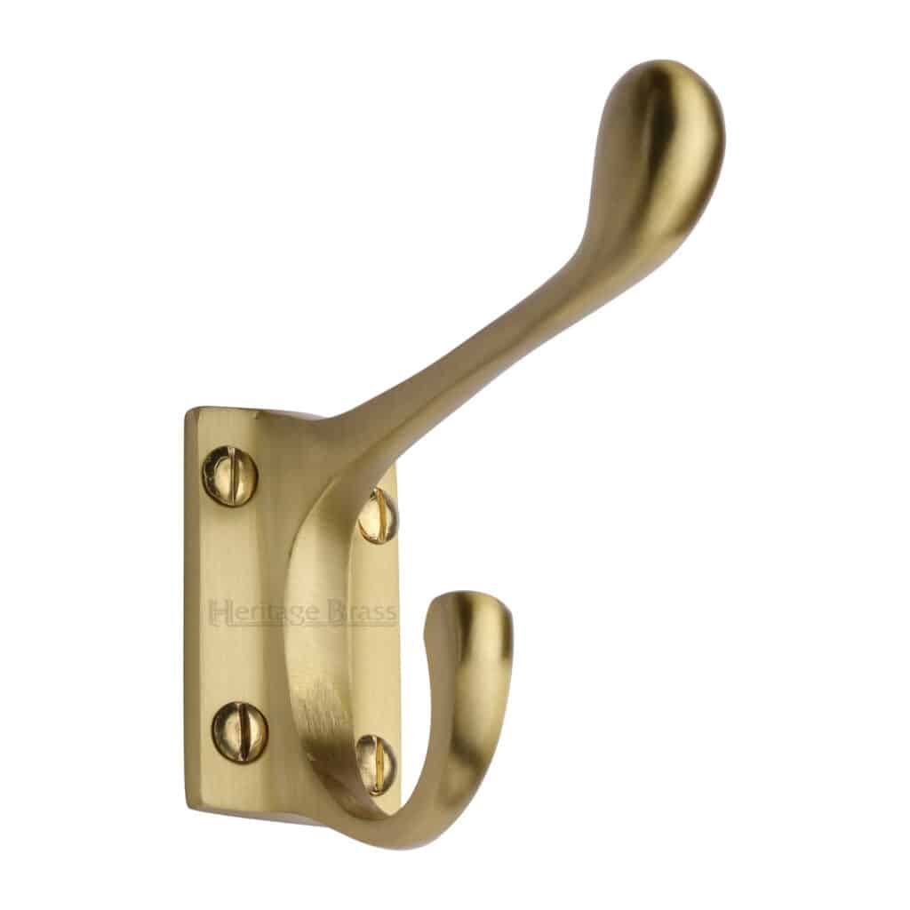 Heritage Brass Door Pull Handle Cranked Design 10" Satin Chrome Finish 1