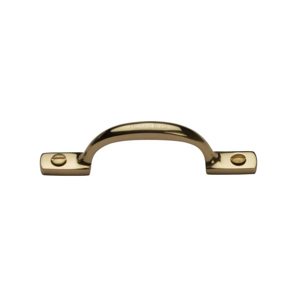 Heritage Brass Door Pull Handle Bar Knurled Design 355mm Polished Nickel Finish 1