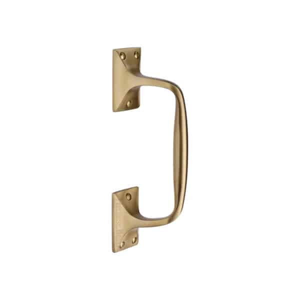 Heritage Brass Door Handle Lever Latch on Round Rose Bauhaus Mitre Design Polished Nickel Finish 1