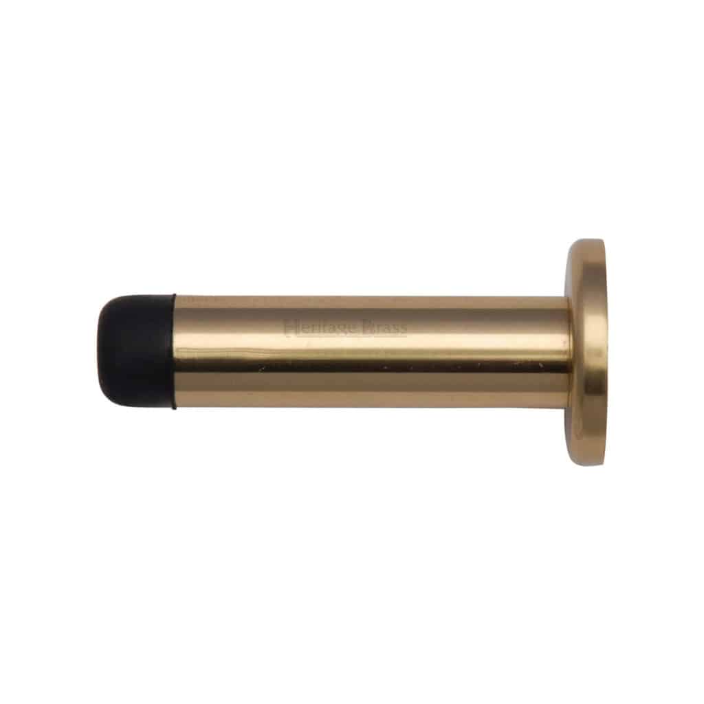 Heritage Brass Door Handle for Euro Profile Plate Meridian Design Polished Brass Finish 1