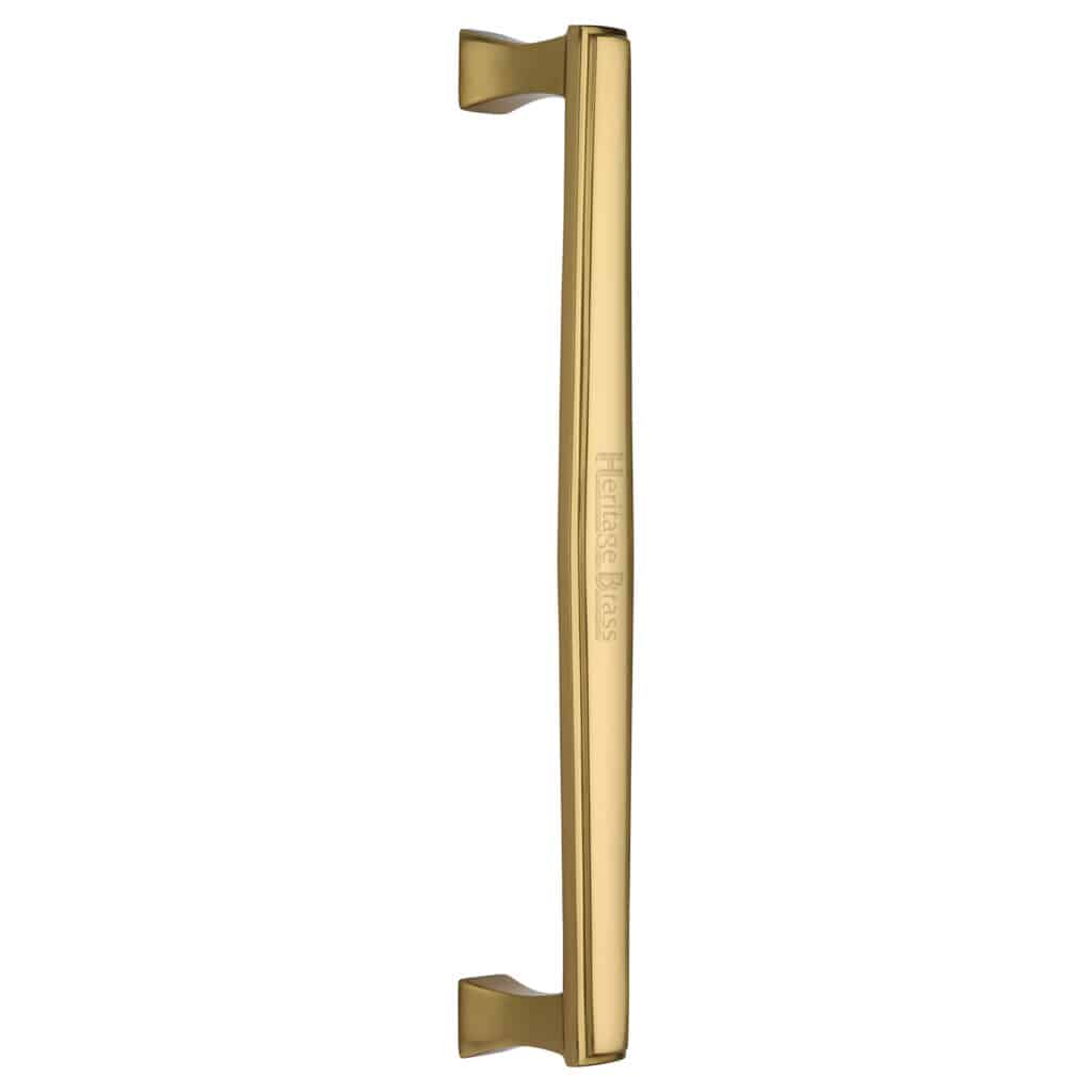 Heritage Brass Door Handle Lever Latch on Round Rose Metro Angled Design Polished Nickel Finish 1