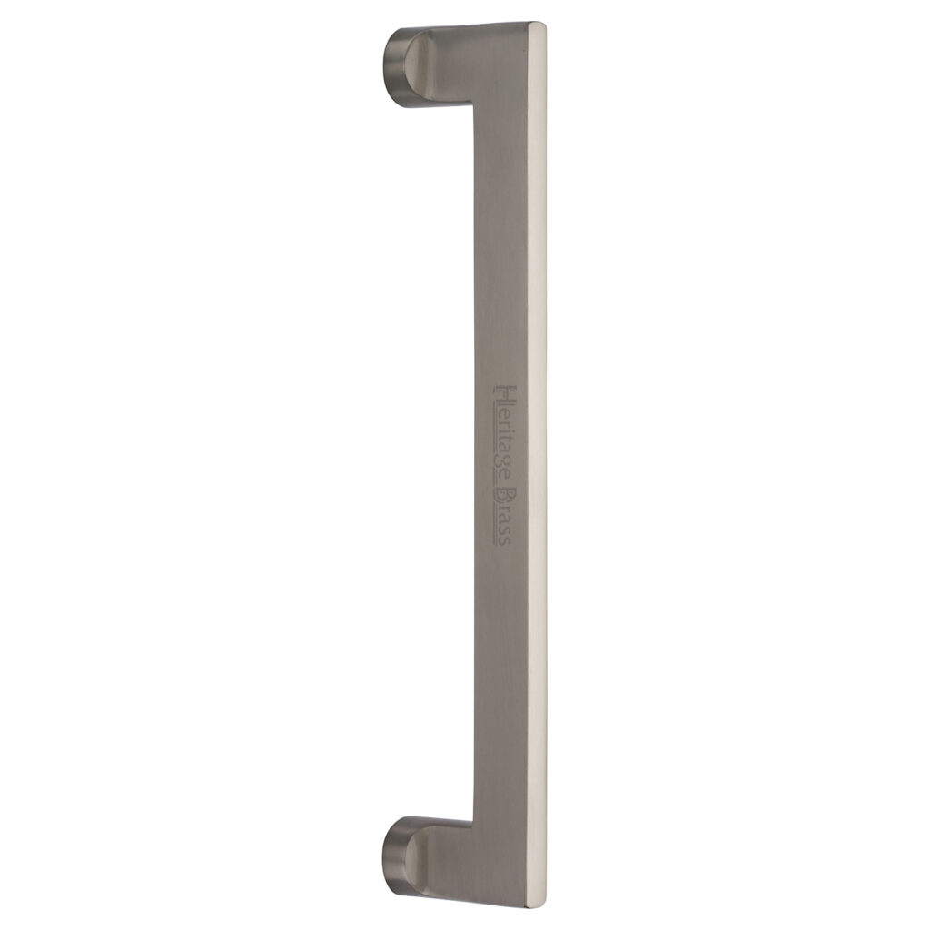 Heritage Brass Cabinet Pull Partial Knurled Design with Rose 96mm CTC Polished Nickel finish 1
