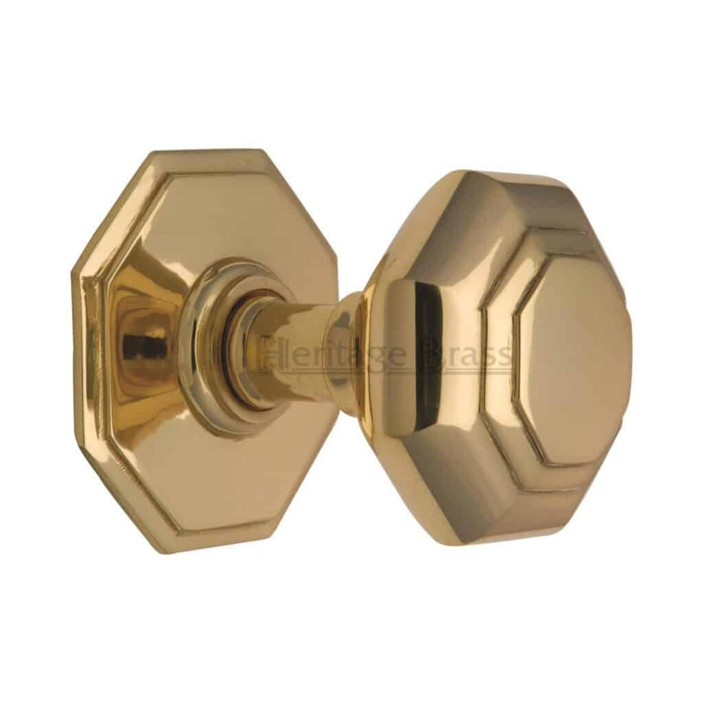 Heritage Brass Door Handle for Bathroom Edwardian Design Mercury Finish 1