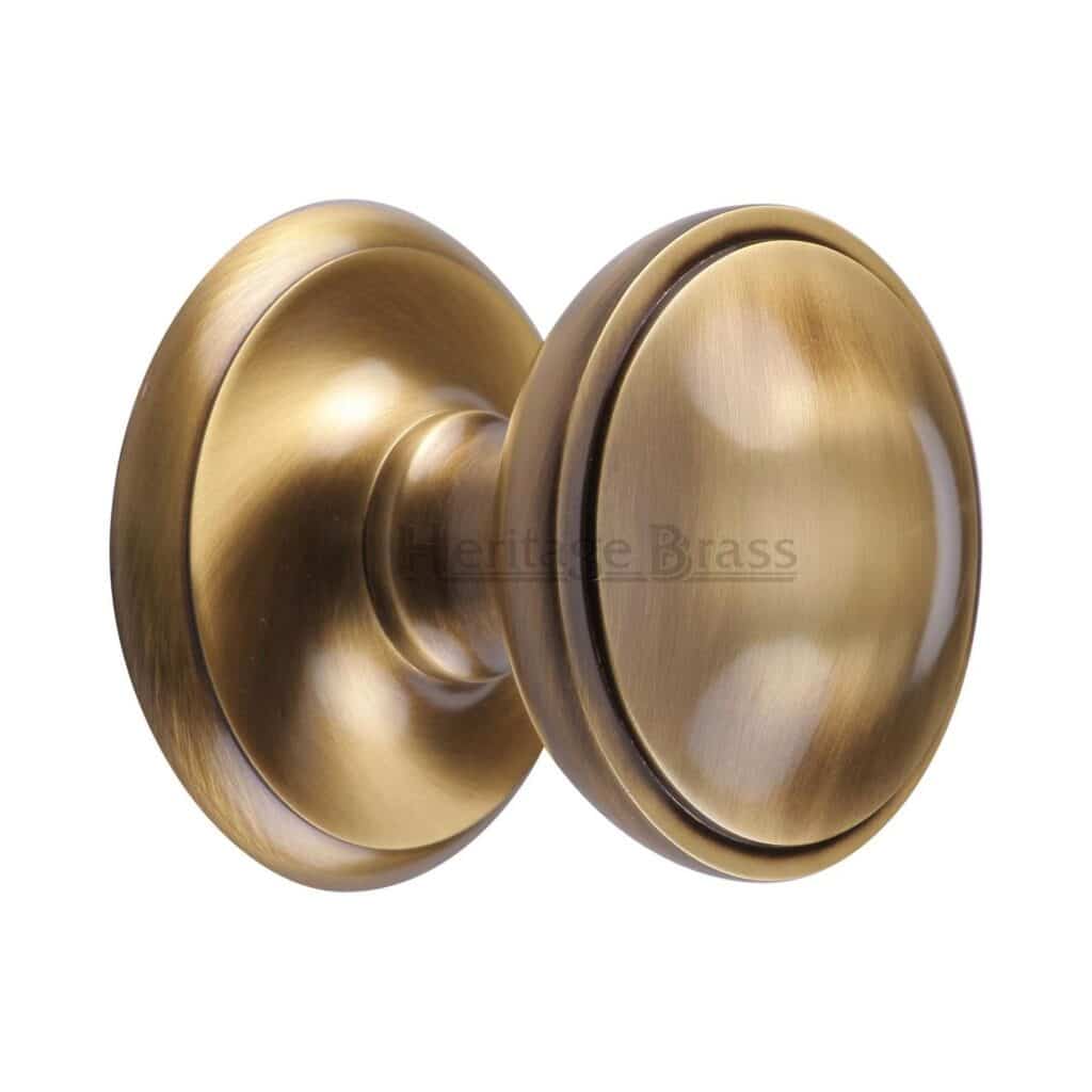 Heritage Brass Door Handle for Euro Profile Plate Edwardian Design Matt Bronze Finish 1