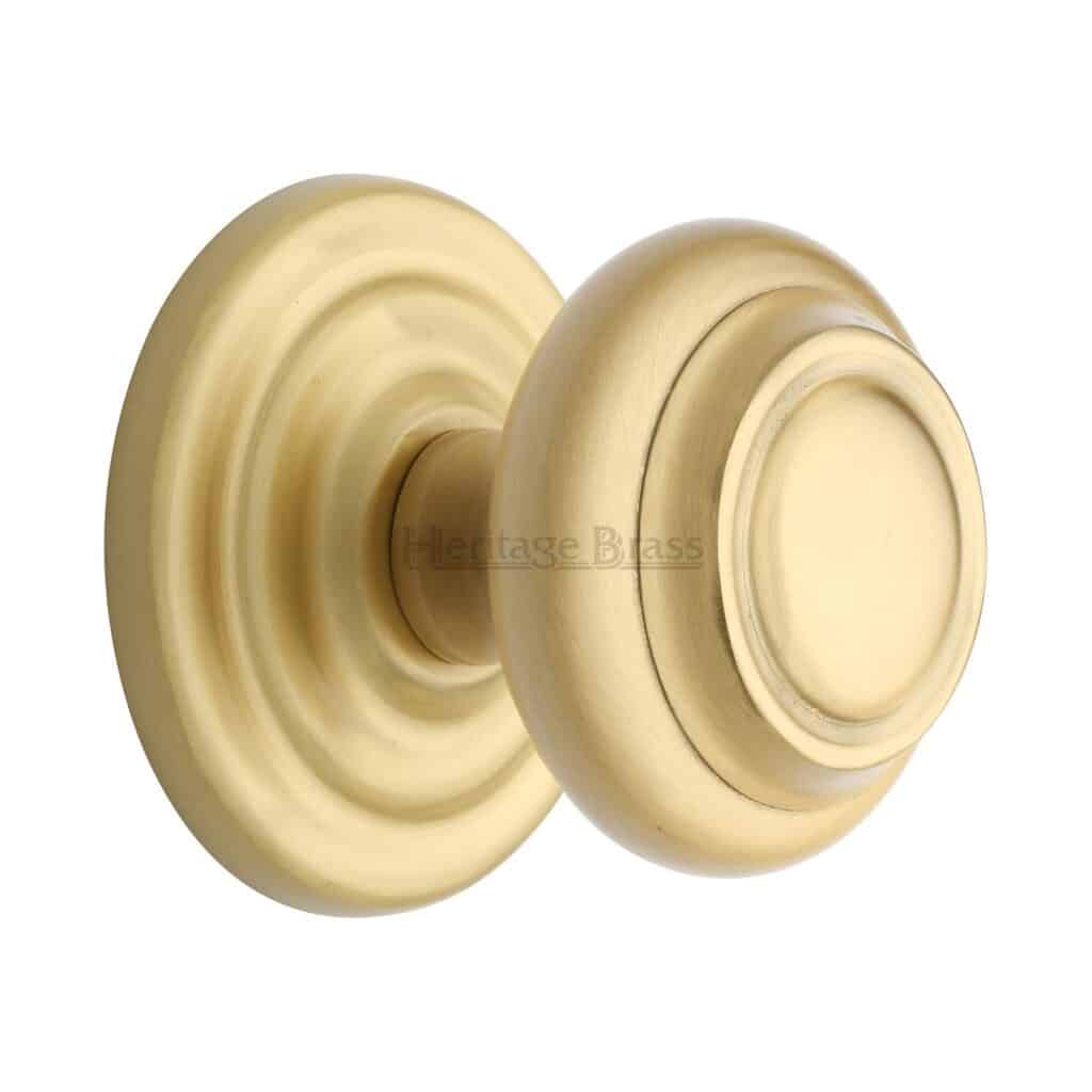 Heritage Brass Door Handle for Bathroom Buckingham Design Antique Brass Finish 1