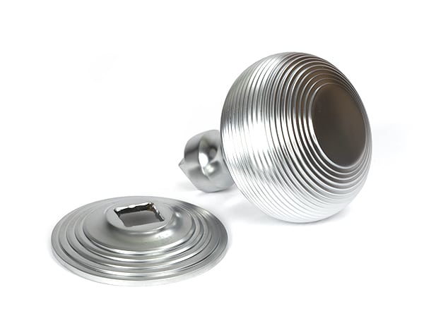 Satin Chrome Beehive Centre Door Knob - Image 2