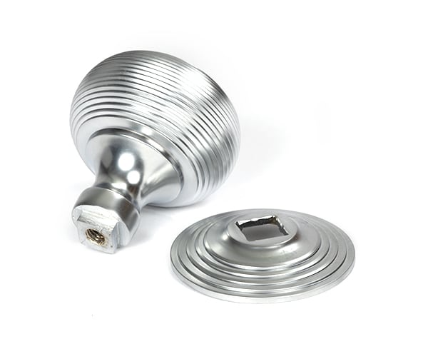 Satin Chrome Beehive Centre Door Knob 3