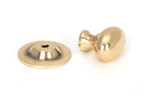 Polished Bronze Oval Cabinet Knob 33mm - Image 2