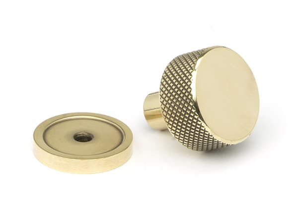 Aged Brass Brompton Cabinet Knob - 25mm (Plain) - Image 2