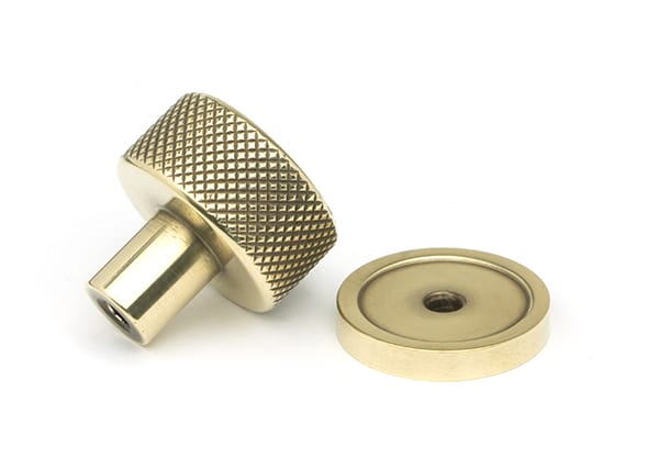 Aged Brass Brompton Cabinet Knob - 25mm (Plain) 3