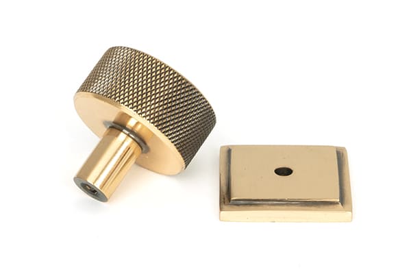 Polished Bronze Brompton Cabinet Knob - 32mm (Square) 3