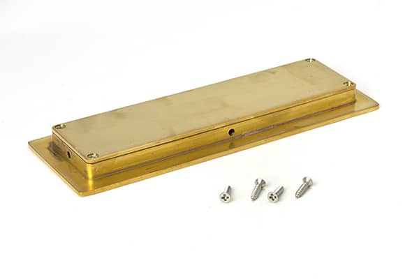 Polished Brass 175mm Plain Rectangular Pull - Image 2