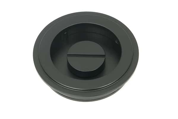 Matt Black 60mm Art Deco Round Pull - Privacy Set 3