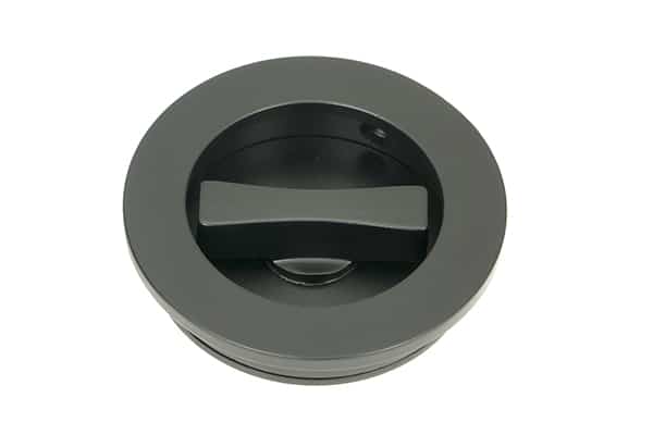 Matt Black 60mm Plain Round Pull - Privacy Set - Image 2
