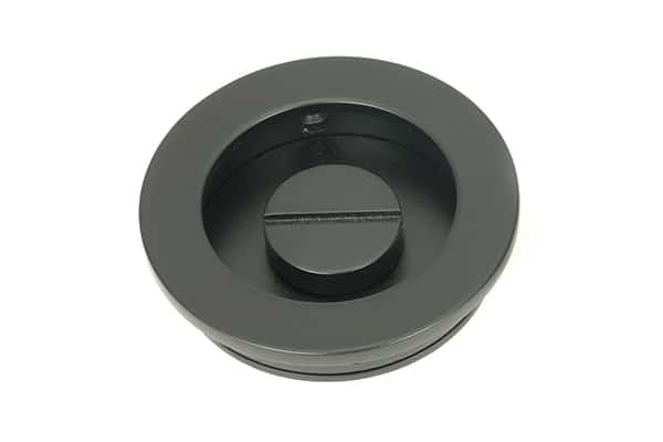 Matt Black 60mm Plain Round Pull - Privacy Set 3