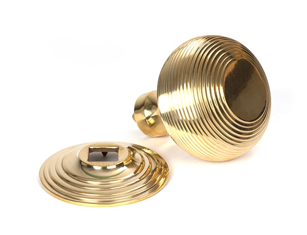 Polished Brass Beehive Centre Door Knob - Image 2