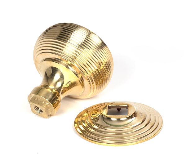 Polished Brass Beehive Centre Door Knob 3