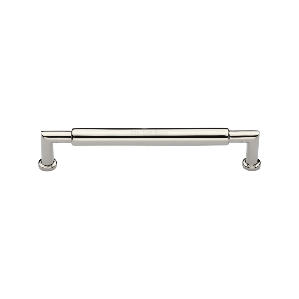 Heritage Brass Cabinet Pull Bauhaus Round Design 152mm CTC Satin Nickel Finish 1