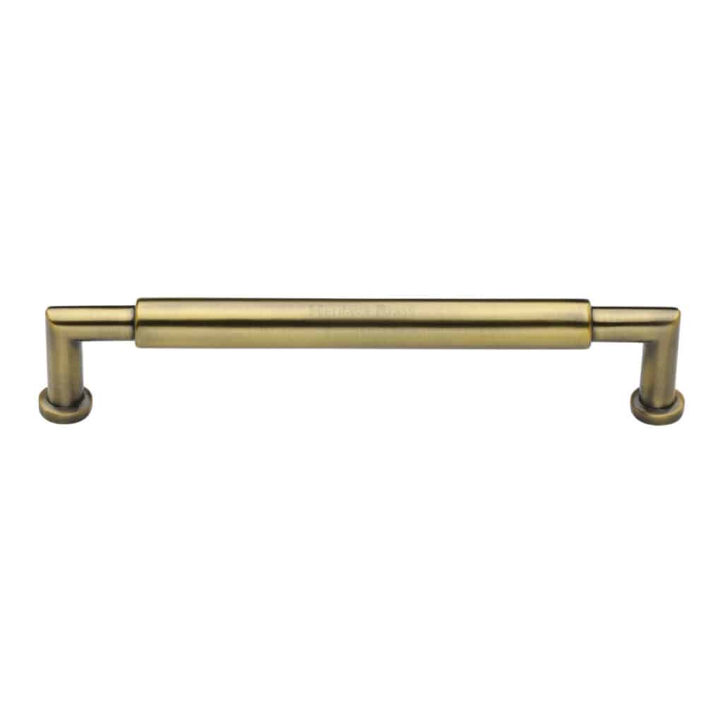 Heritage Brass Cabinet Pull Bauhaus Round Design 254mm CTC Polished Brass Finish 1