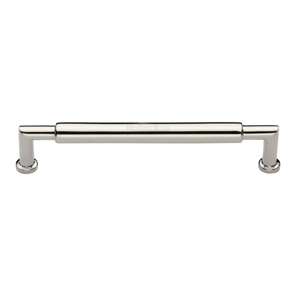 Heritage Brass Cabinet Pull Bauhaus Round Design 254mm CTC Satin Nickel Finish 1