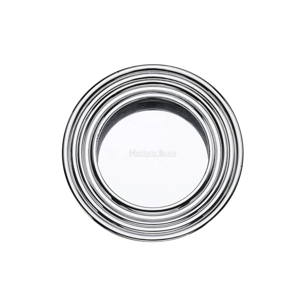 Reeded Rectangular Flush Pull 175 x 58mm Satin Nickel finish 1