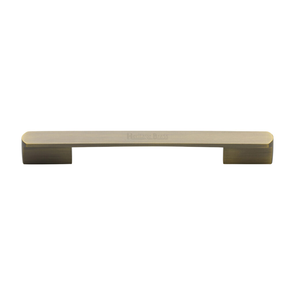 Pine Cabinet Pull Handle 96mm Aged Brass Finish 1