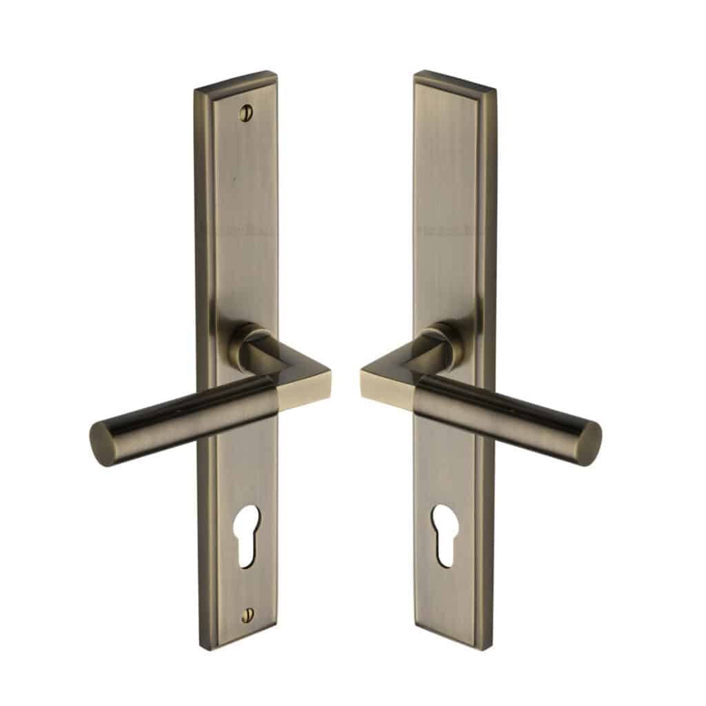 Project Hardware Door Handle Lever Lock Milton Design Satin Nickel Finish 1