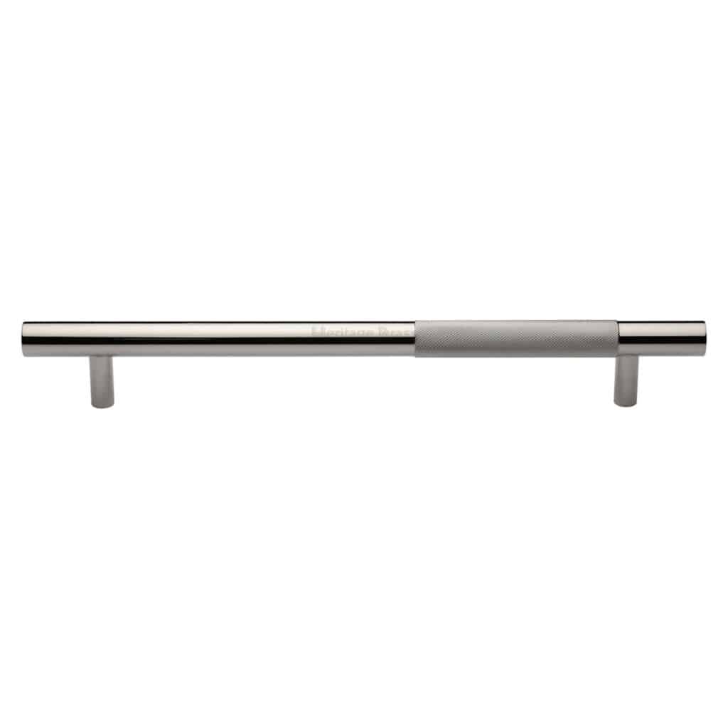 Heritage Brass Door Handle for Euro Profile Plate Victoria Design Polished Chrome Finish 1