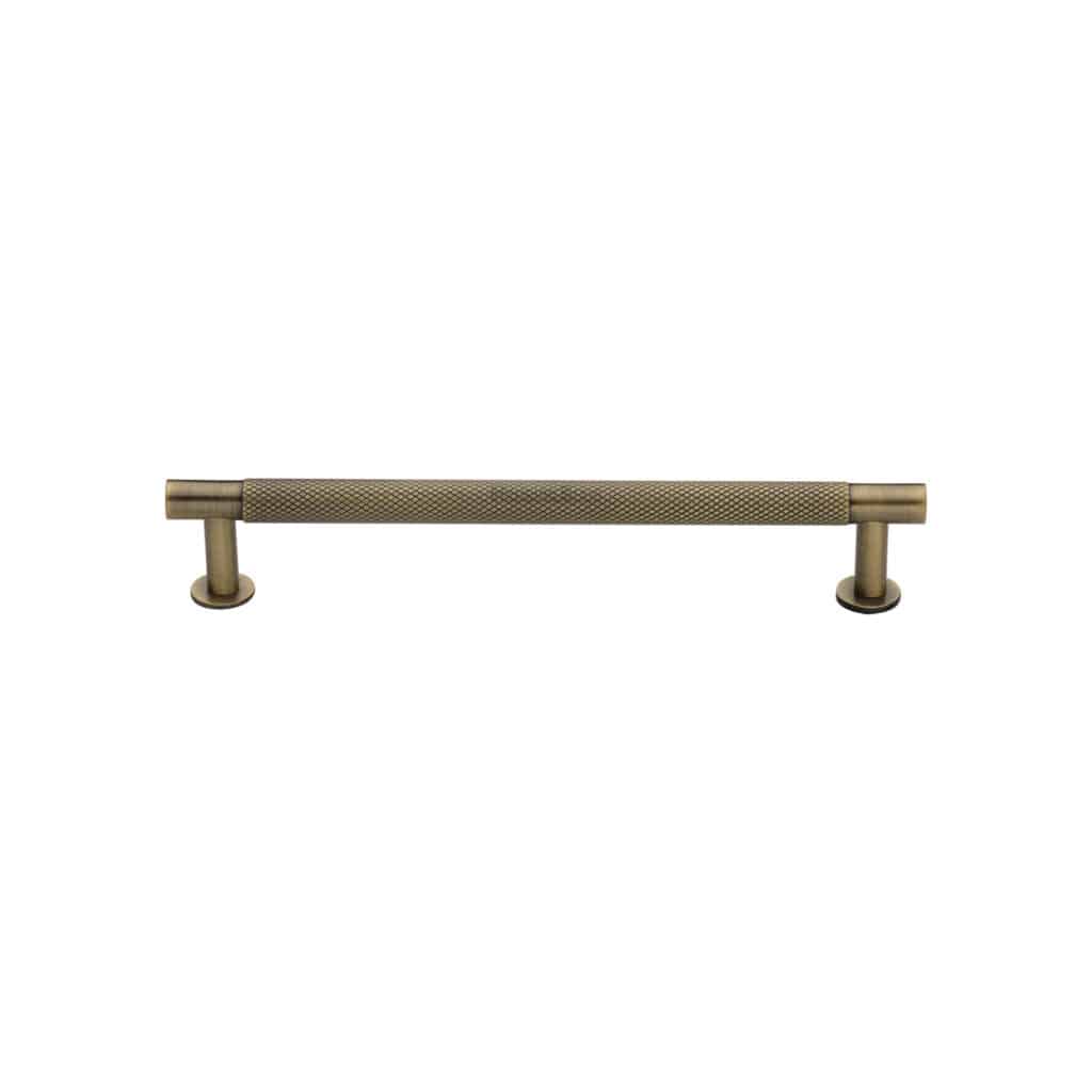 Heritage Brass Door Handle for Oval Profile Plate Bedford Design Matt Bronze Finish 1