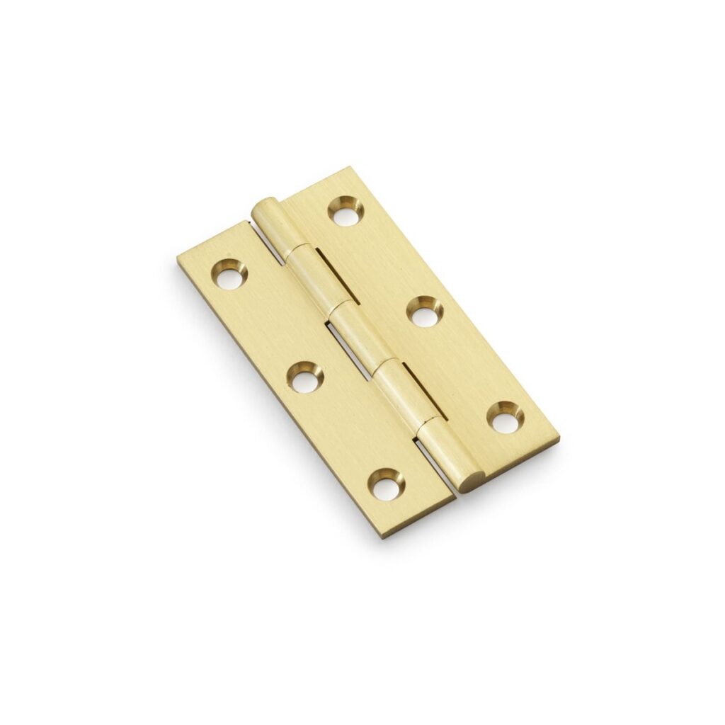Alexander & Wilks - Jesper Square Cabinet Pull Handle - Satin Brass PVD - Centres 128mm 1