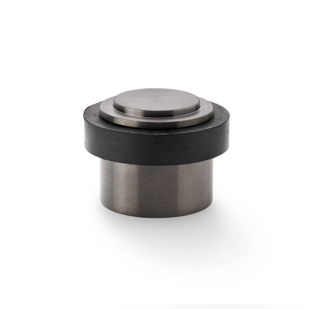 Alexander & Wilks - Quantock Cupboard Knob on Square Backplate - Polished Chrome - 34mm 1