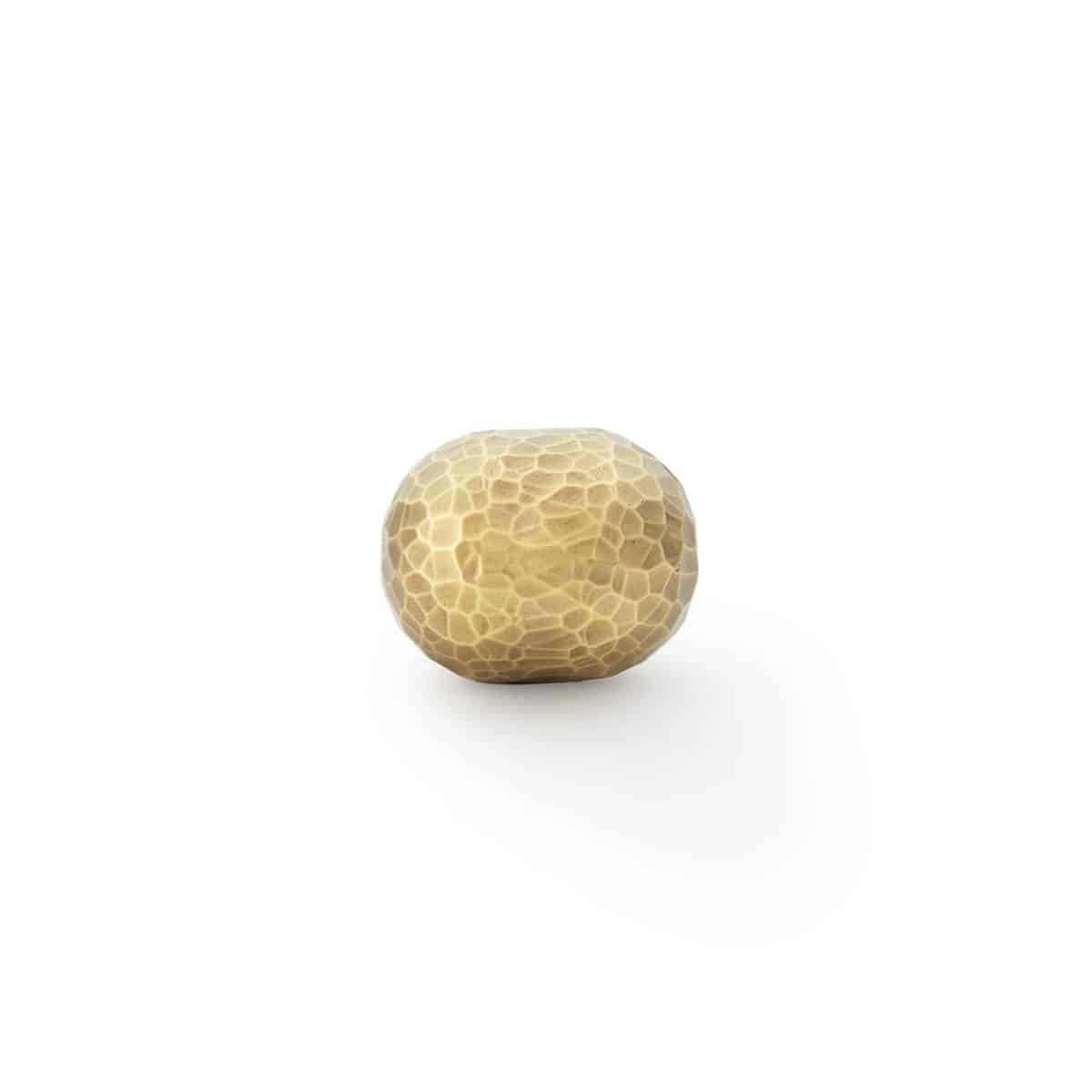 Alexander & Wilks - Patrice Hammered Horizontal Oval Cupboard Knob - Antique Bronze - 32mm