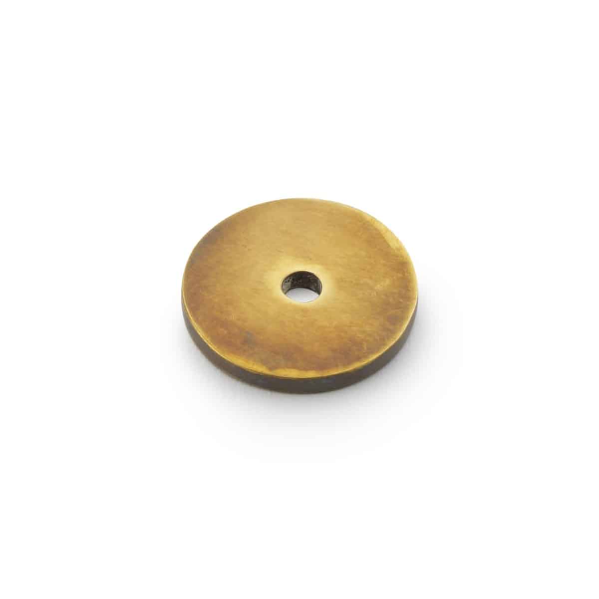 Alexander & Wilks - Circular Backplate - Burnished Brass - Diameter 25mm