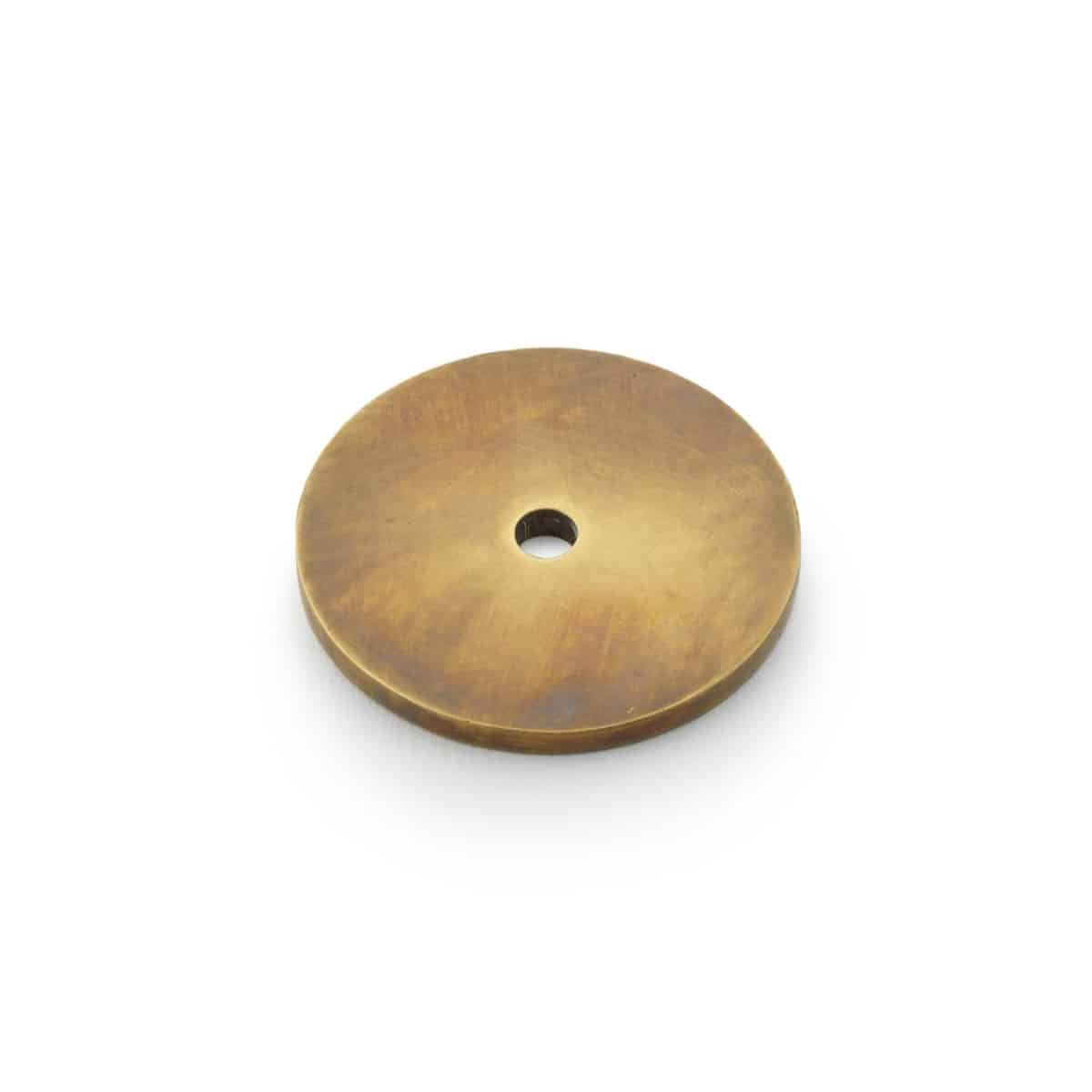 Alexander & Wilks - Circular Backplate - Burnished Brass - Diameter 30mm