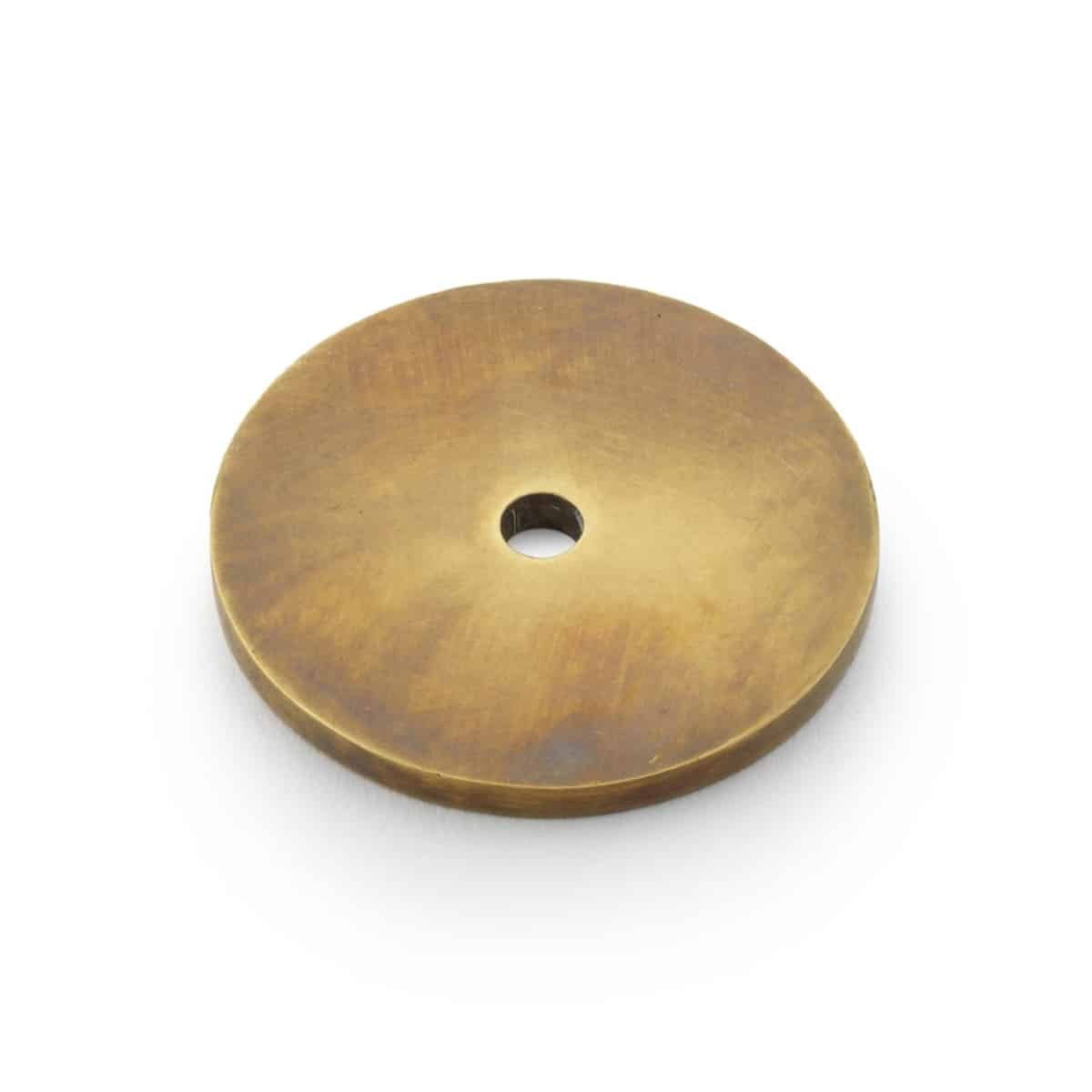Alexander & Wilks - Circular Backplate - Burnished Brass - Diameter 40mm