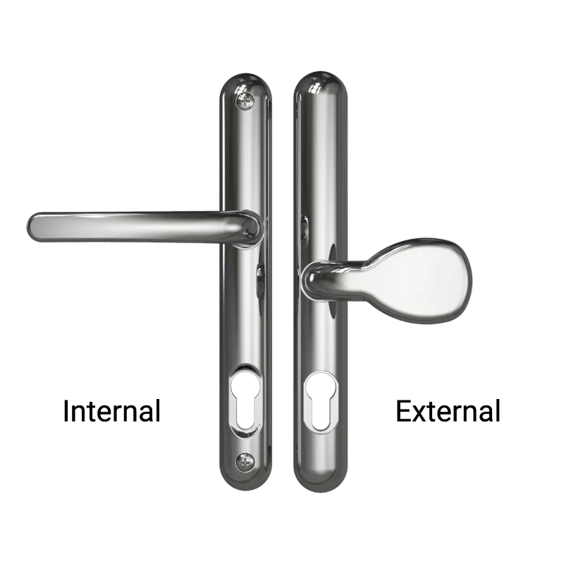Brisant Secure External Pad Handle - Chrome 211mm 2