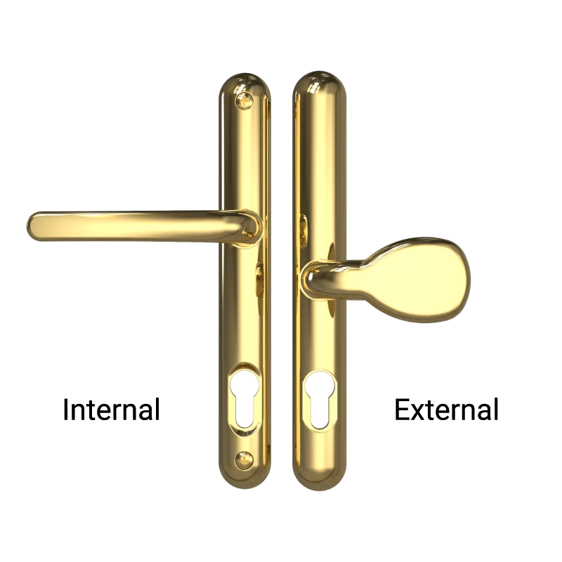Brisant Secure External Pad Handle - Gold 211mm 2