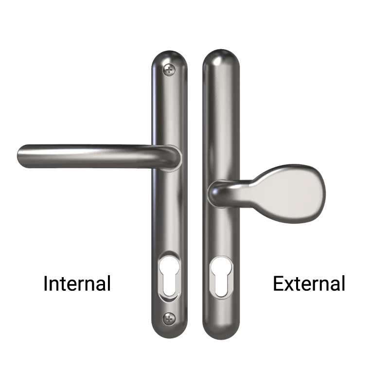 Brisant Secure External Pad Handle - Stainless Steel 211mm 2