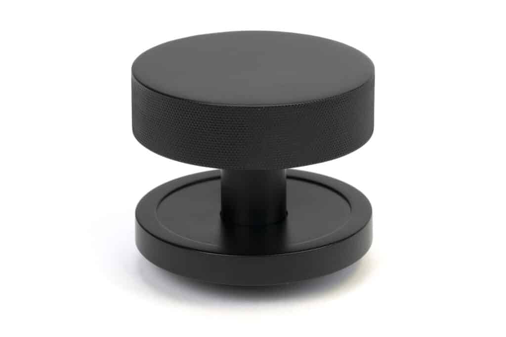 Matt Black Brompton Centre Door Knob (Plain) 1