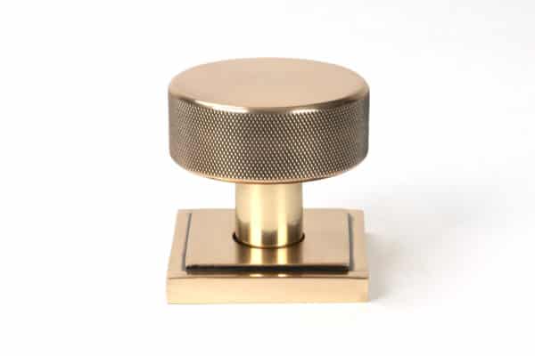 Polished Bronze Brompton Mortice/Rim Knob Set (Square) 2